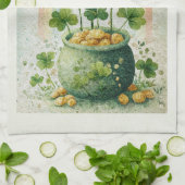 Vintage Pot of Gold and Rainbow Geschirrtuch (Gefaltet)