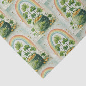 Vintage Pot of Gold and Rainbow Pattern Seidenpapier (Ausschnitt)