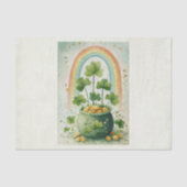 Vintage Pot of Gold and Rainbow Seidenpapier (Vorderseite)