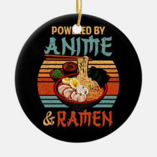 Vintage Powered By Anime- und Ramen-Liebe Anime Nu Keramik Ornament