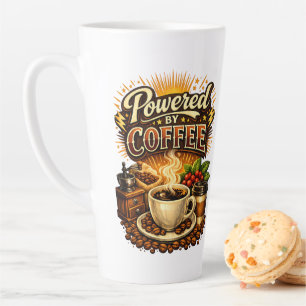 Vintage Powered by Coffee – Retro-Caffee-Liebhaber Milchtasse