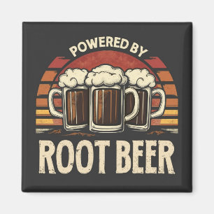 Vintage Powered By Root Beer Lustiges Trinken Magnet