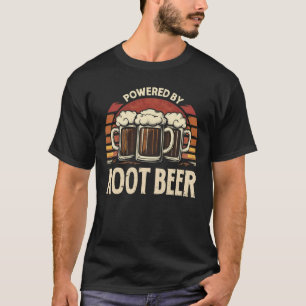 Vintage Powered By Root Beer Lustiges Trinken T-Shirt