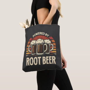 Vintage Powered By Root Beer Lustiges Trinken Tasche