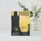 Vintage Prag Postkarte (Stehend Vorderseite)