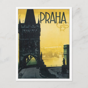 Vintage Prag Postkarte