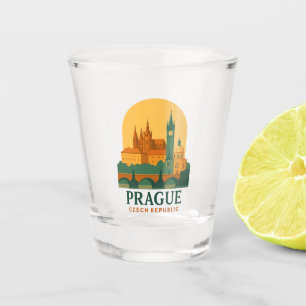 Vintage Prag Tschechien Retro-Reise Schnapsglas