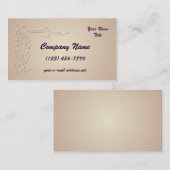 Vintage prägeartige Rosen und Vogel Visitenkarte (Vorne/Hinten)