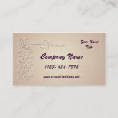 Vintage prägeartige Rosen und Vogel Visitenkarte (Vorderseite)