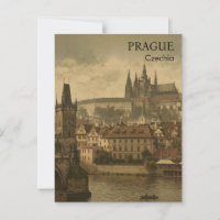 Vintage Prager Erinnerungen Europäische Reisepostk