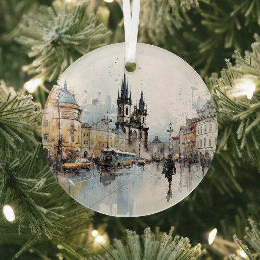 Vintage Prager Keramik Tile Ornament Aus Glas (InSitu)