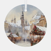 Vintage Prager Keramik Tile Ornament Aus Glas (Rückseite)