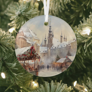 Vintage Prager Keramik Tile Ornament Aus Glas