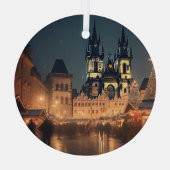 Vintage Prager Keramik Tile Ornament Aus Glas (Rückseite)