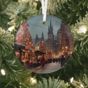 Vintage Prager Keramik Tile Ornament Aus Glas