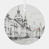 Vintage Prager Keramik Tile Ornament Aus Glas (Rückseite)