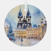 Vintage Prager Keramik Tile Ornament Aus Glas (Rückseite)