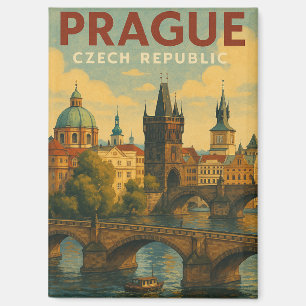 Vintage Prager Tschechische Republik Reisevorführu Magnet