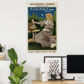 Vintage Praha-Schmuck- und Silberwaren-Werbung Poster (Heimbüro)