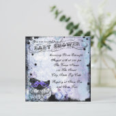 Vintage Pram Lavender Lila Kinderdusche Einladung (Stehend Vorderseite)