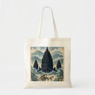 Vintage Prambanan Hindu-Tempel Java Indonesien Tragetasche