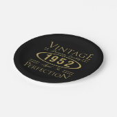 Vintage Prämie 1952 70. Geburtstag Pappteller (Schrägansicht)