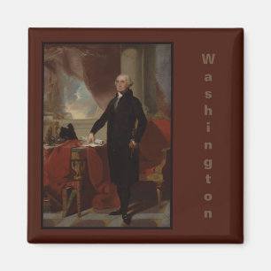 Vintage-Präsidentenporträt von George Washington M Magnet