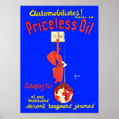 Vintage preislose Motorenölwerbung Poster (Vorne)