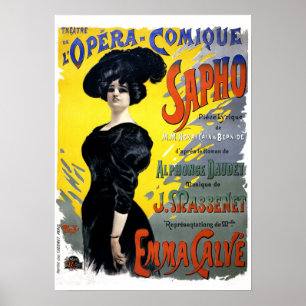 Vintage Première von Massenets Opéra-Comique Sapho Poster