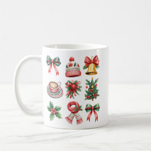 Vintage Preppy Weihnachten Urlaub Coquette Bogen X Kaffeetasse