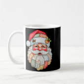 Vintage Preppy Weihnachtsmann Gesicht Patchwork We Kaffeetasse (Links)
