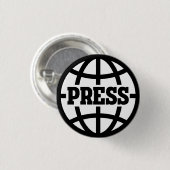 Vintage-Pressemitgliedsausweis-Button Button (Vorne & Hinten)