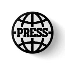 Vintage-Pressemitgliedsausweis-Button