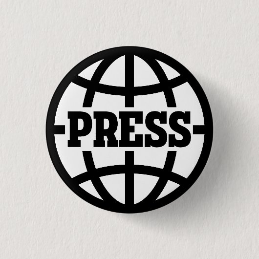 Vintage-Pressemitgliedsausweis-Button Button (Vorderseite)
