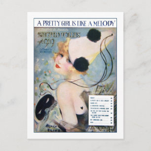 Vintage Pretty Girl is Like a Melody Postkarte