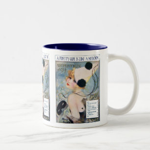 Vintage Pretty Girl is Like a Melody Zweifarbige Tasse