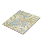 Vintage pretty purple blue iris flower pattern fliese (Seite)