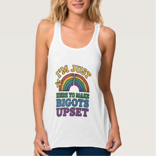Vintage Pride Bigots Regenbogen-Shirt-Design verär Tank Top
