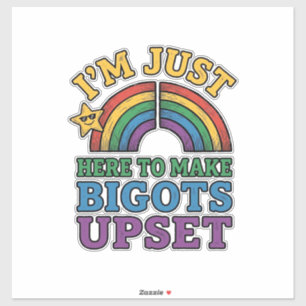 Vintage Pride Bigots verstören Regenbogen-Shirt-De Aufkleber