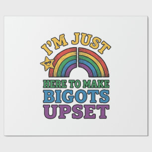 Vintage Pride Bigots verstören Regenbogen-Shirt-De Geschenkpapier