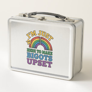 Vintage Pride Bigots verstören Regenbogen-Shirt-De Metall Brotdose