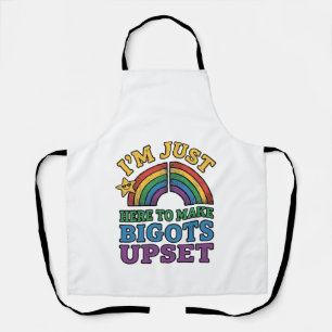 Vintage Pride Bigots verstören Regenbogen-Shirt-De Schürze
