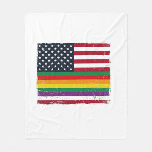 Vintage Pride Flag Distressed Vector-Shirt-Design_ Fleecedecke