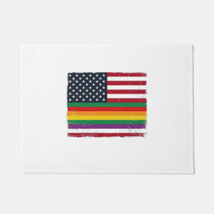 Vintage Pride Flag Distressed Vector-Shirt-Design_ Fußmatte