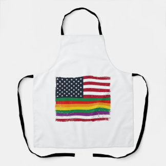 Vintage Pride Flag Distressed Vector-Shirt-Design_ Schürze