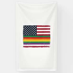 Vintage Pride-Flagge Distressed Vector-Shirt-Desig Banner