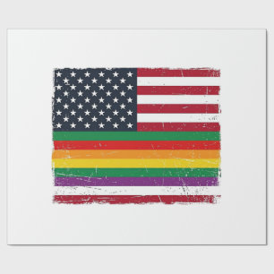 Vintage Pride-Flagge Distressed Vector-Shirt-Desig Geschenkpapier