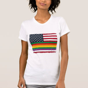 Vintage Pride-Flagge Distressed Vector-Shirt-Desig T-Shirt