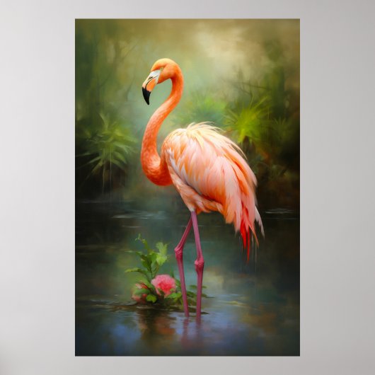 Vintage Pride Flamingo Poster (Vorne)