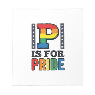 Vintage Pride Letter P Regenbogen-Shirt Design_1 Notizblock